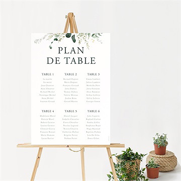 Plan de table mariage tendre murmure - Mise en situation