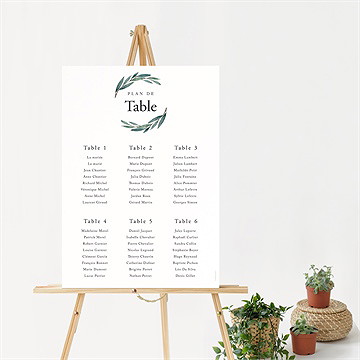 Plan de table mariage notre chemin - Mise en situation