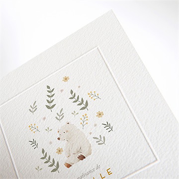 Faire-part naissance le nounours - Détail du faire-part