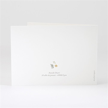Faire-part naissance le nounours plié - Dos du faire-part