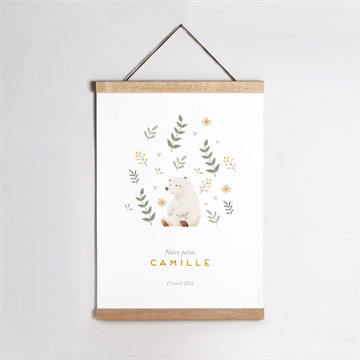 Affiche naissance le nounours