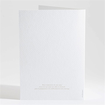 Livret de messe mariage délicatesse végétale - Dos du livret