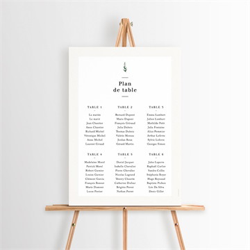 Plan de table mariage emeraude