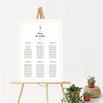 Plan de table mariage emeraude - Mise en situation