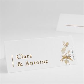 Marque-place mariage délicatesse végétale