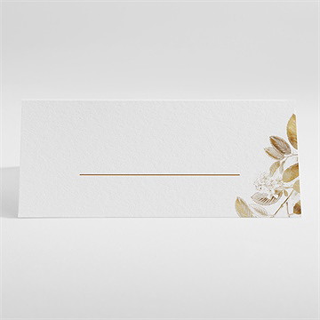 Marque-place mariage délicatesse végétale - Dos du marque-place