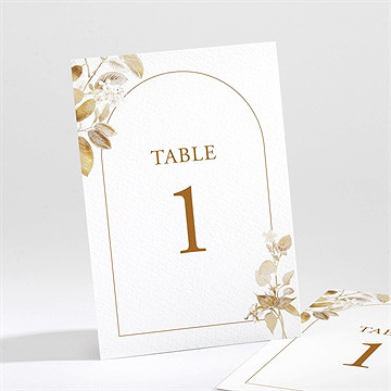 Numéro de table mariage délicatesse végétale