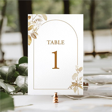 Numéro de table mariage délicatesse végétale - Mise en situation