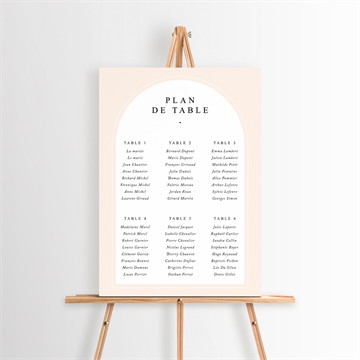 Plan de table mariage volupté argent