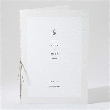 Livret de messe mariage emeraude