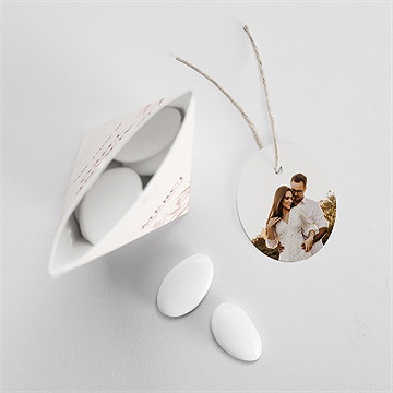 Boîte de dragées mariage poésie boheme étui - Intérieur de la boîte