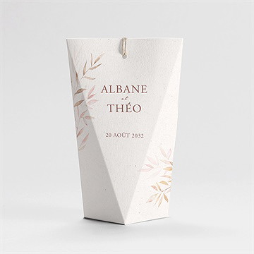 Boîte de dragées mariage poésie boheme étui - Dos de la boîte