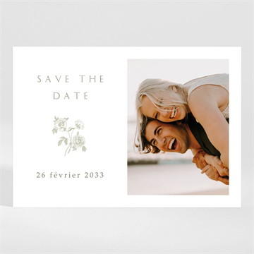 Save the Date mariage fleuri
