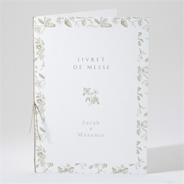 Livret de messe mariage fleuri