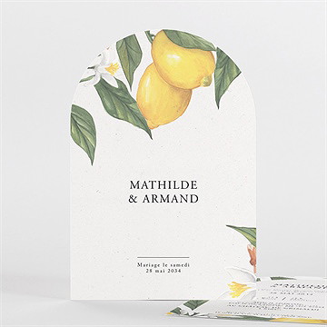 Faire-part mariage citron arche