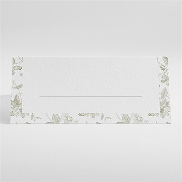 Marque-place mariage fleuri - Dos du marque-place