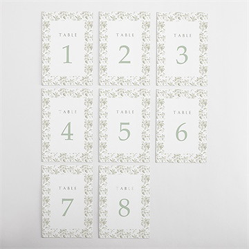 Numéro de table mariage fleuri - Vue d'ensemble