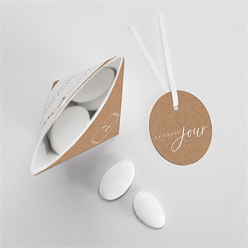 Boîte de dragées mariage notre absolu étui - Intérieur de la boîte