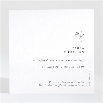 Save the Date mariage douce terracotta - Dos de la carte