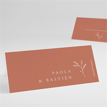 Marque-place mariage douce terracotta