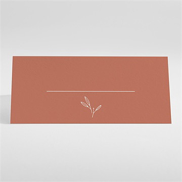 Marque-place mariage douce terracotta - Dos du marque-place