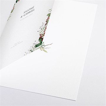 Livret de messe mariage thème noël - Détail du livret