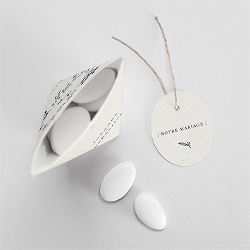 Boîte de dragées mariage notre idylle étui - Intérieur de la boîte