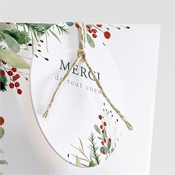 Boîte de dragées mariage thème noël étui - Détail de la boîte