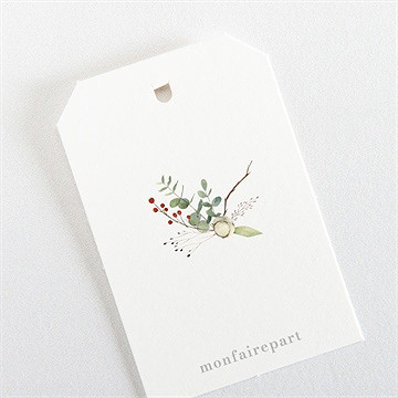 Etiquette mariage thème noël - Dos de l'étiquette