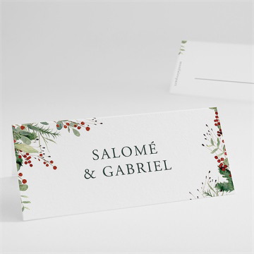 Marque-place mariage thème noël