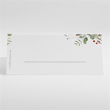 Marque-place mariage thème noël - Dos du marque-place