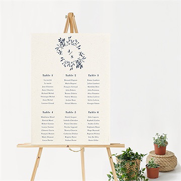 Plan de table mariage notre idylle - Mise en situation