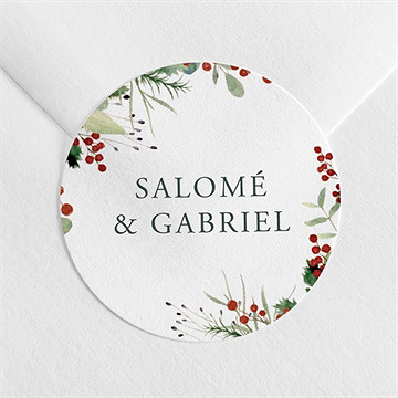Sticker mariage thème noël