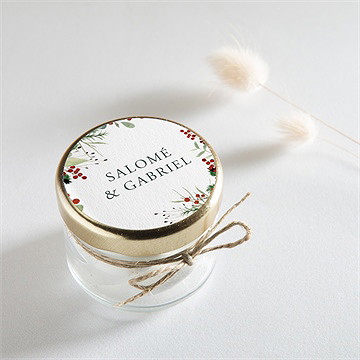 Sticker mariage thème noël - Mise en situation