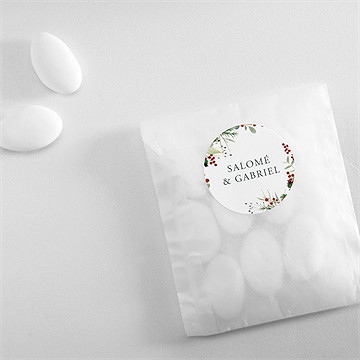 Sticker mariage thème noël - Mise en situation