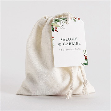 Pochon mariage  thème noël