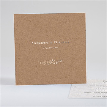 Faire-part mariage capsule champetre dorure