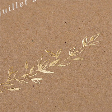 Faire-part mariage capsule champetre dorure - Marquage à chaud OR