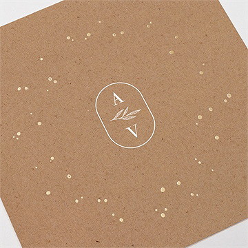 Faire-part mariage capsule champetre constellé - Détail du faire-part