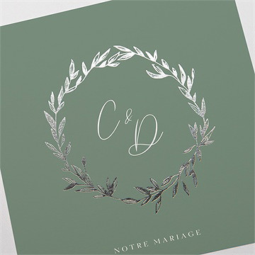 Faire-part mariage tout pour toi couronne - Détail du faire-part