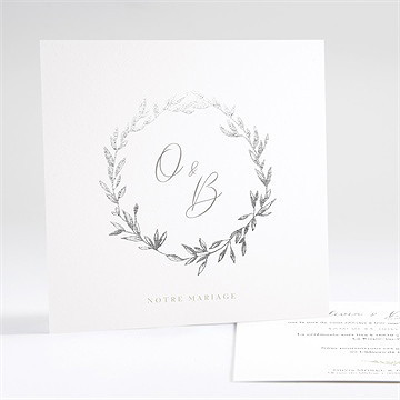 Faire-part mariage tendre elegance dorure