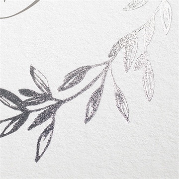 Faire-part mariage tendre elegance dorure - Marquage à chaud ARGENT