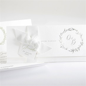 Faire-part mariage tendre elegance pochette