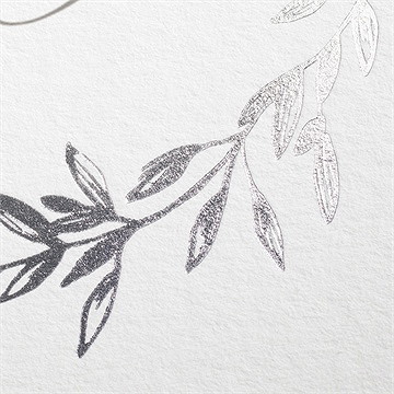 Faire-part mariage tendre elegance pochette - Marquage à chaud ARGENT