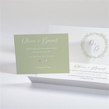 Faire-part mariage tendre elegance pochette - Intérieur du faire-part