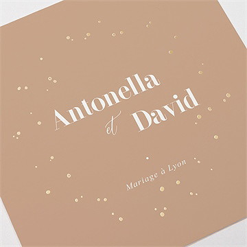 Faire-part mariage engagés constellation - Détail du faire-part