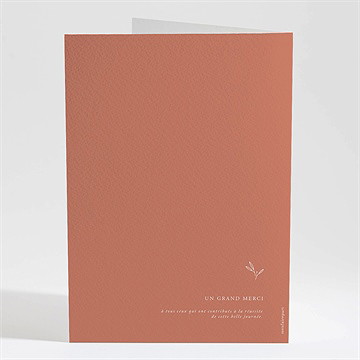 Livret de messe mariage douce terracotta - Dos du livret