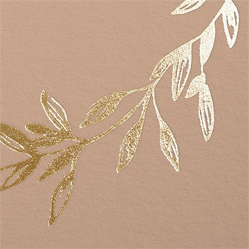 Faire-part mariage engagés pochette - Marquage à chaud OR