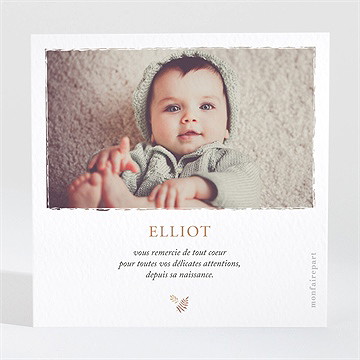 Remerciement naissance le conte du renard - Dos du remerciement