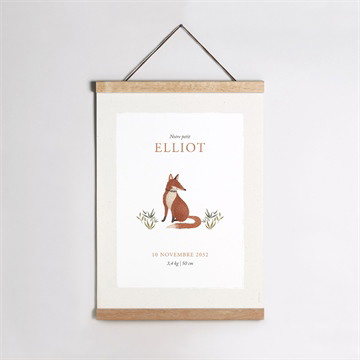 Affiche naissance le conte du renard